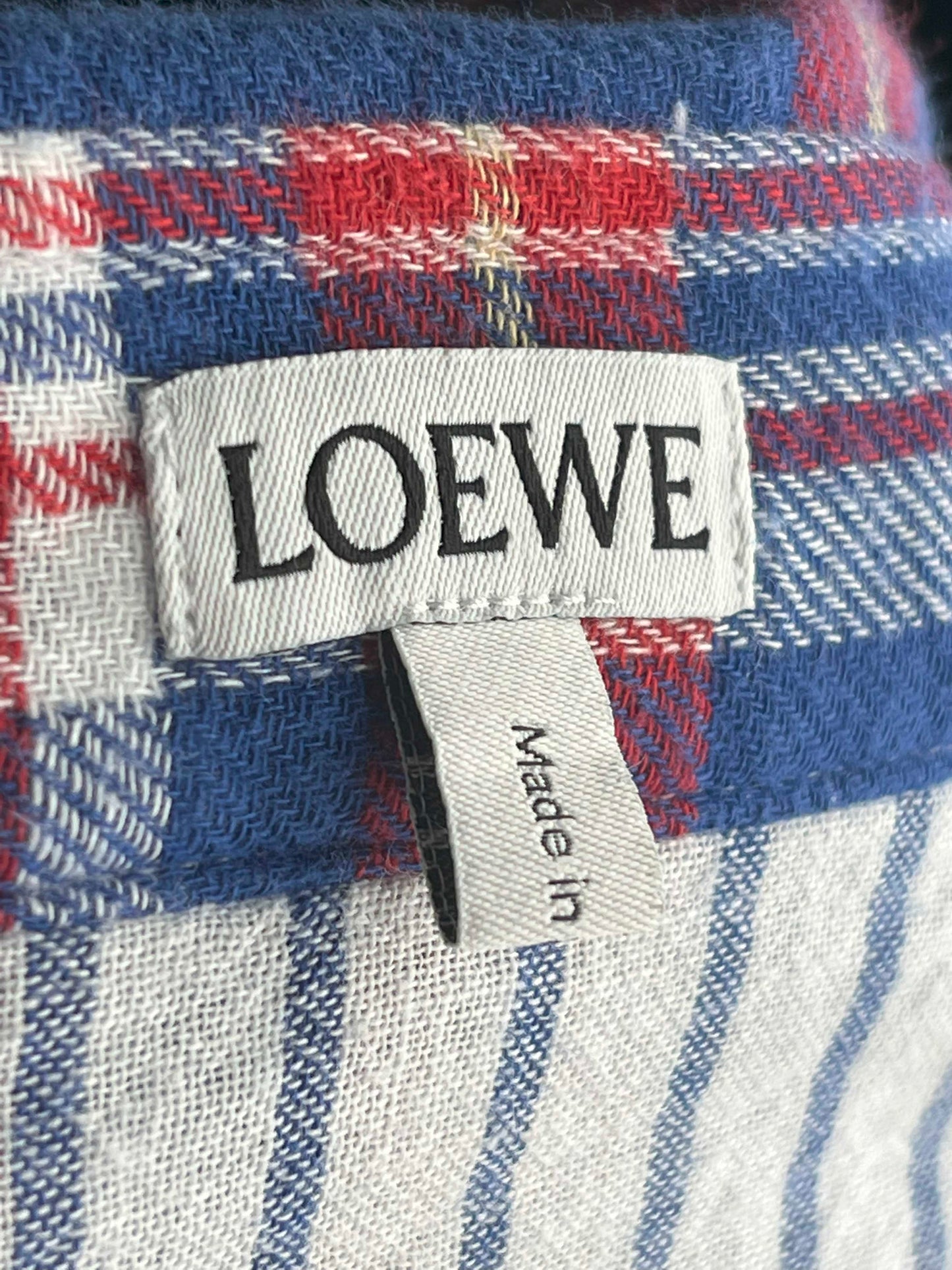 Loewe Check Stripe Shirt Anagram