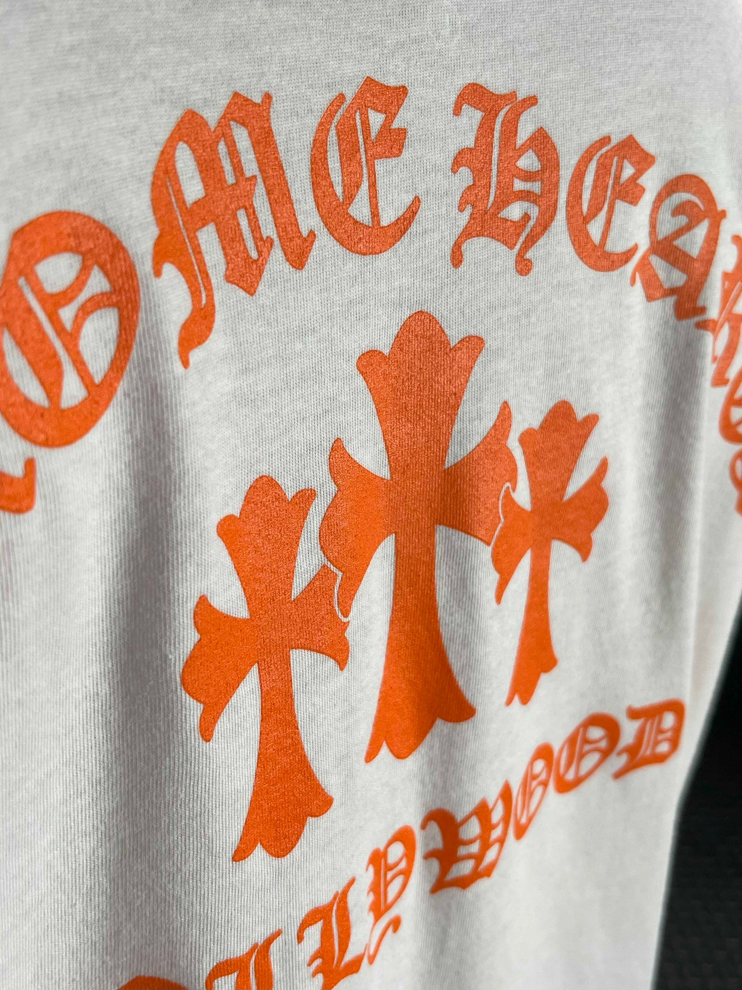 Chromehearts Orange Cemetery Cross L/S TEE