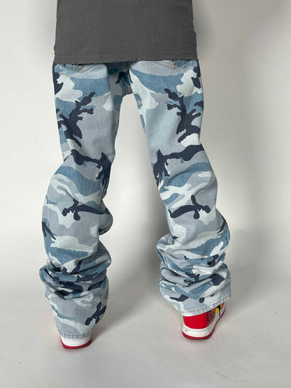 Vetements Jeans In Camouflage Print