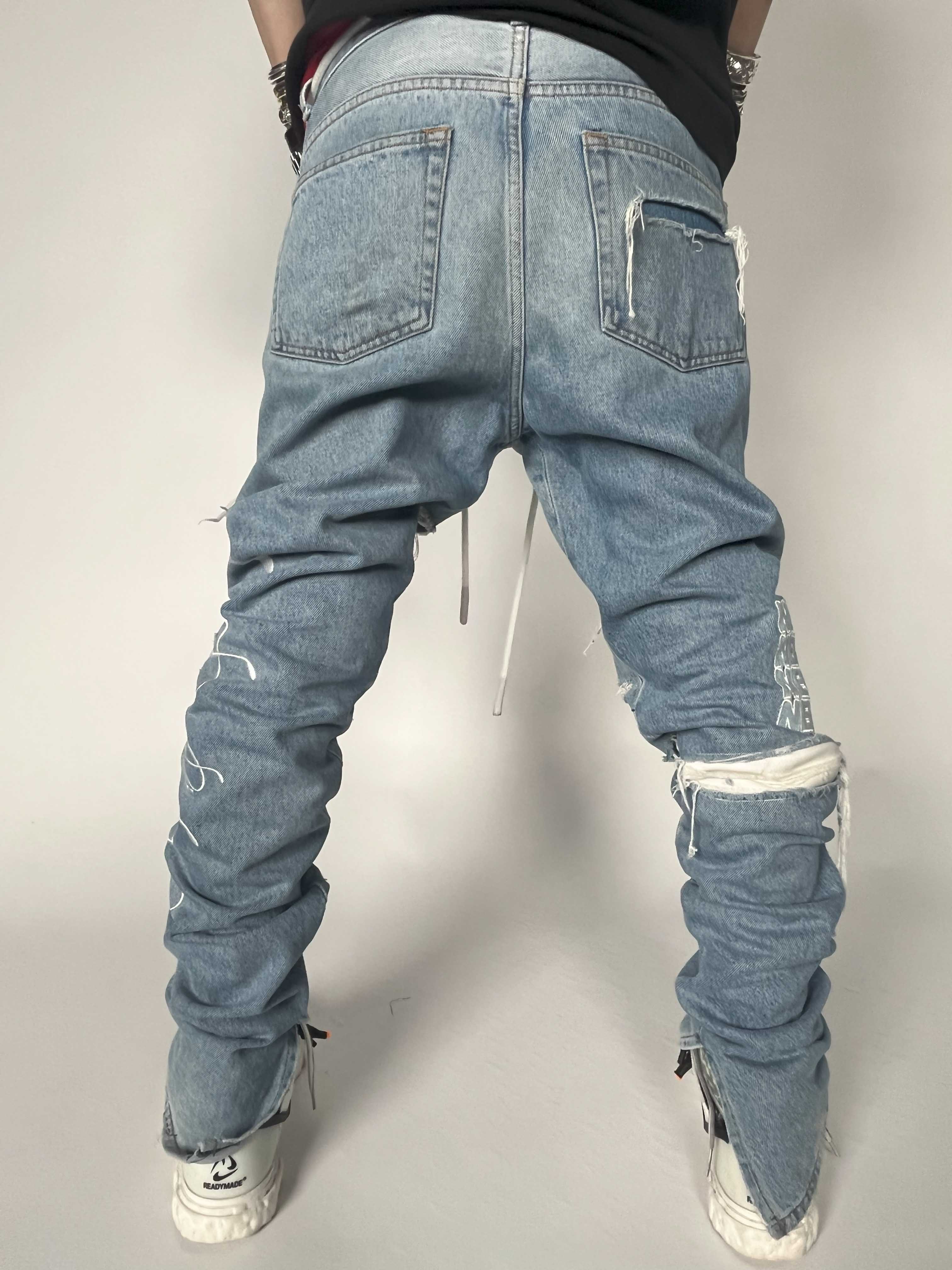 Off-White Ev Bravado Crystal Denim Jeans