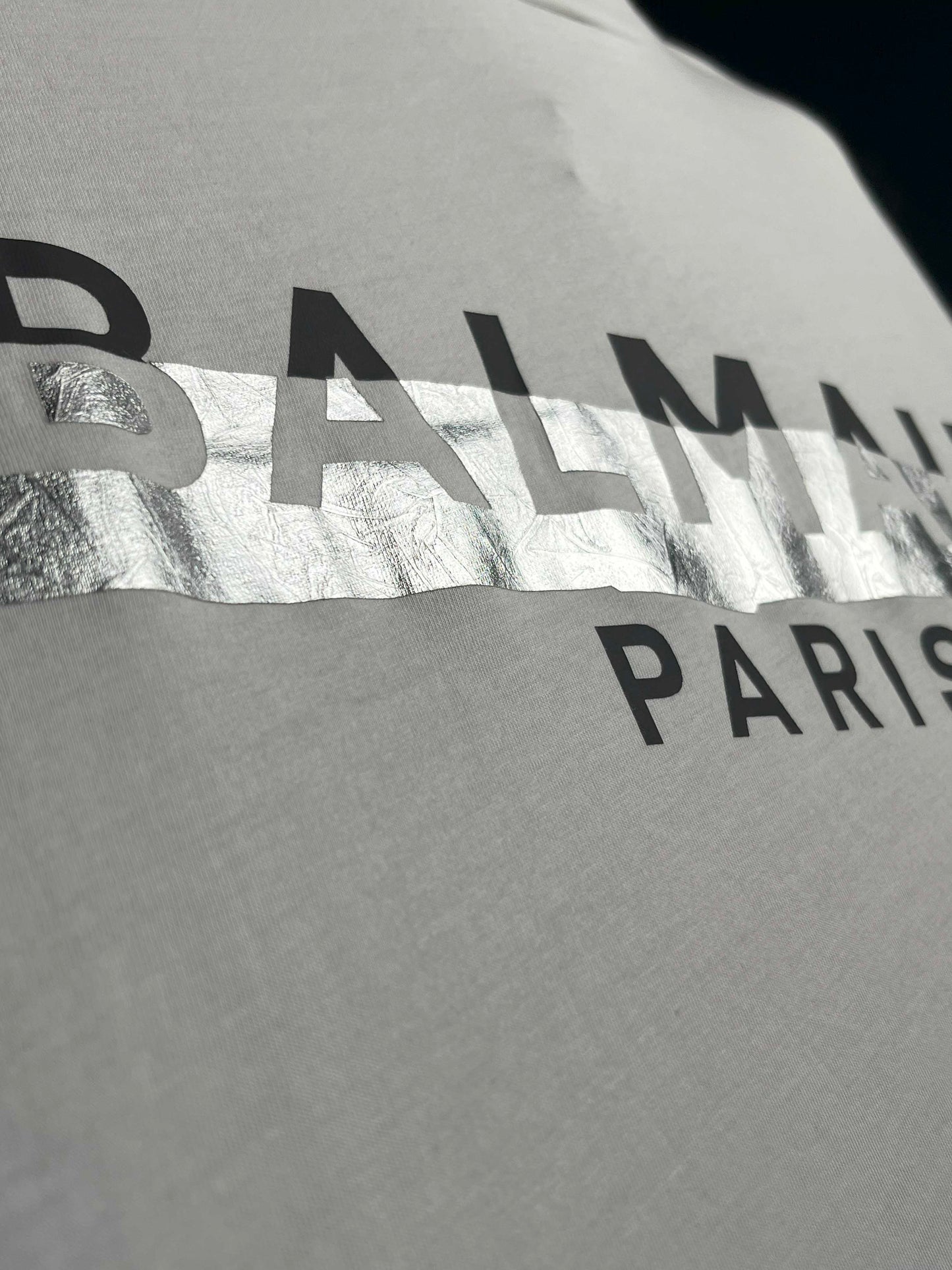 Balmain Silver Logo S/S Tee