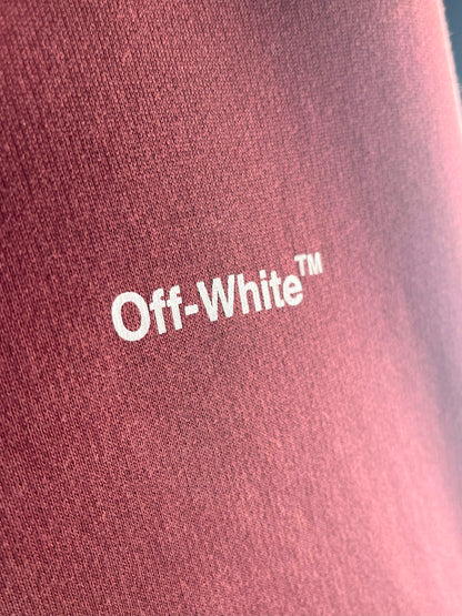 Off-White Diag Helvetica Over Hoodie Barolo White