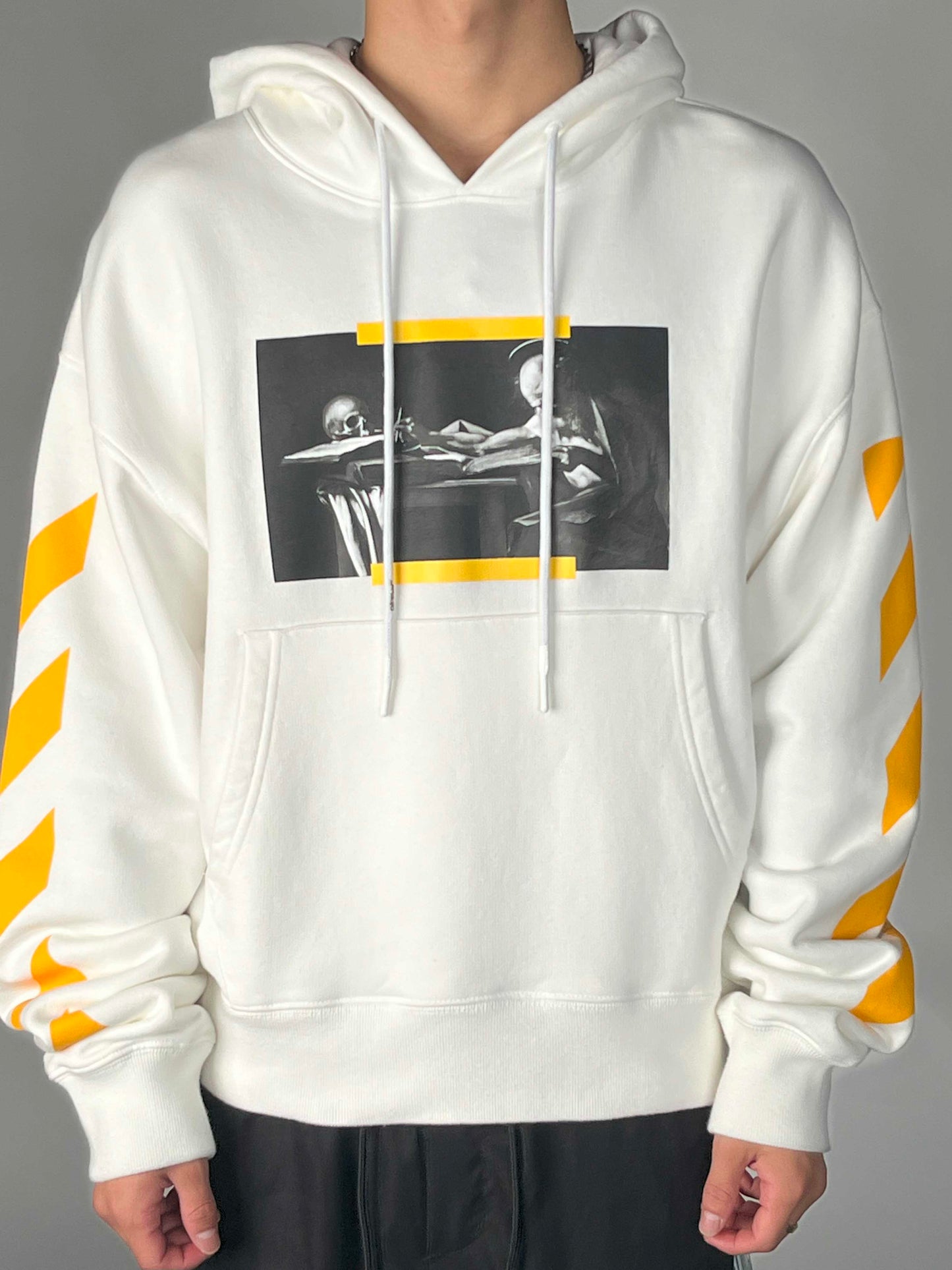 Off-White Caravaggio Diag Striped Hoodie