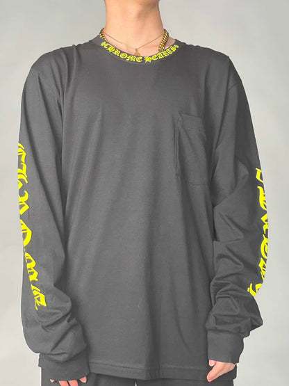 Chrome Hearts Yellow Neck Logo L/S Tee