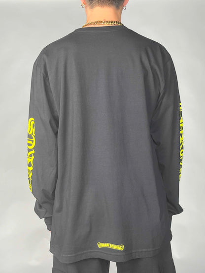 Chrome Hearts Yellow Neck Logo L/S Tee