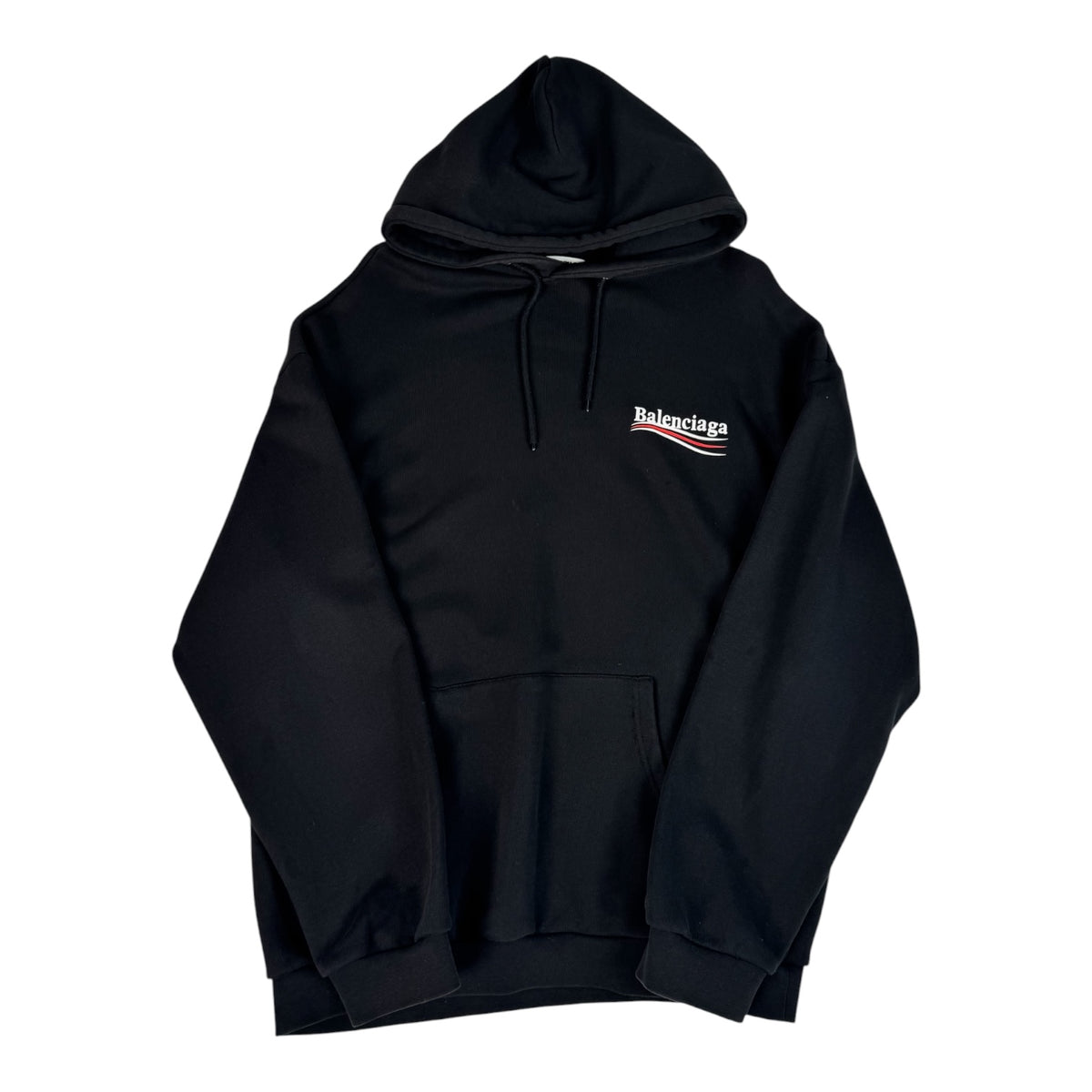 Balenciaga Logo Hoodie Black