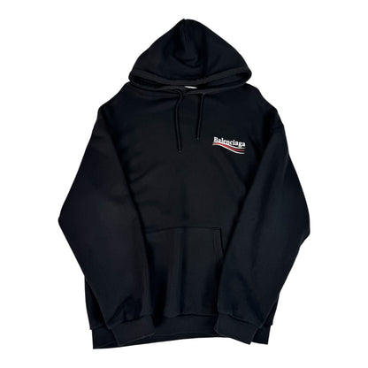 Balenciaga Logo Hoodie Black
