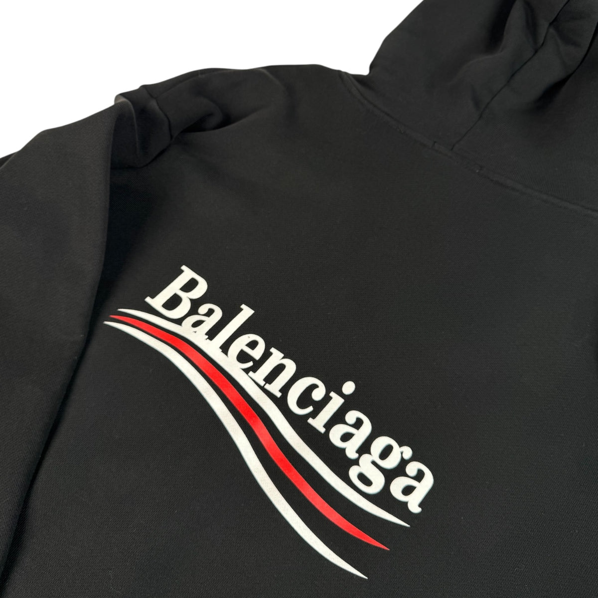 Balenciaga Logo Hoodie Black