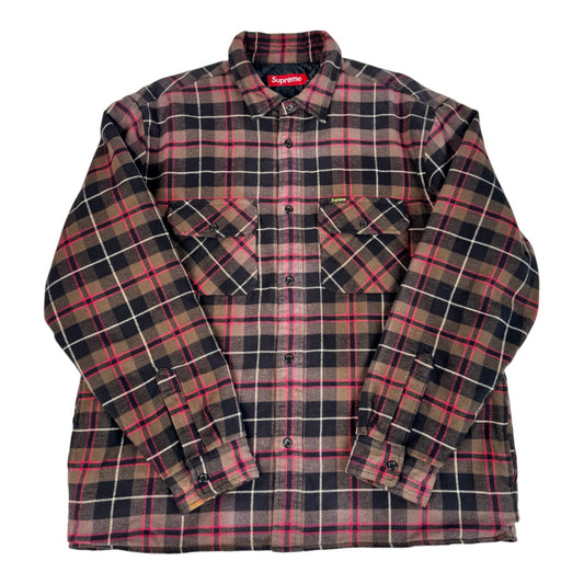 Supreme Check Jacket Red Brown