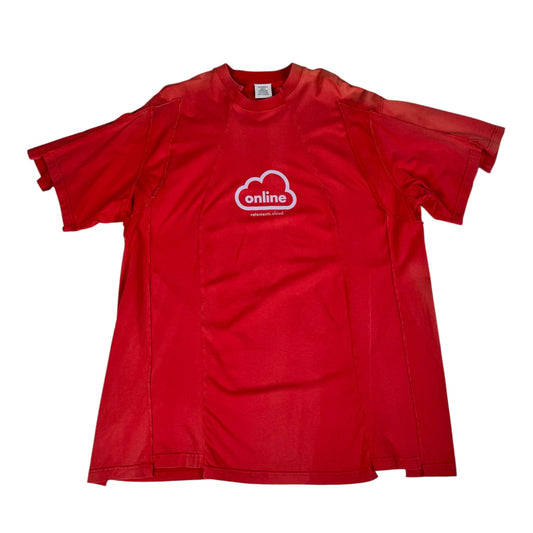 Vetements Online Cut Up S/S Tee Pink