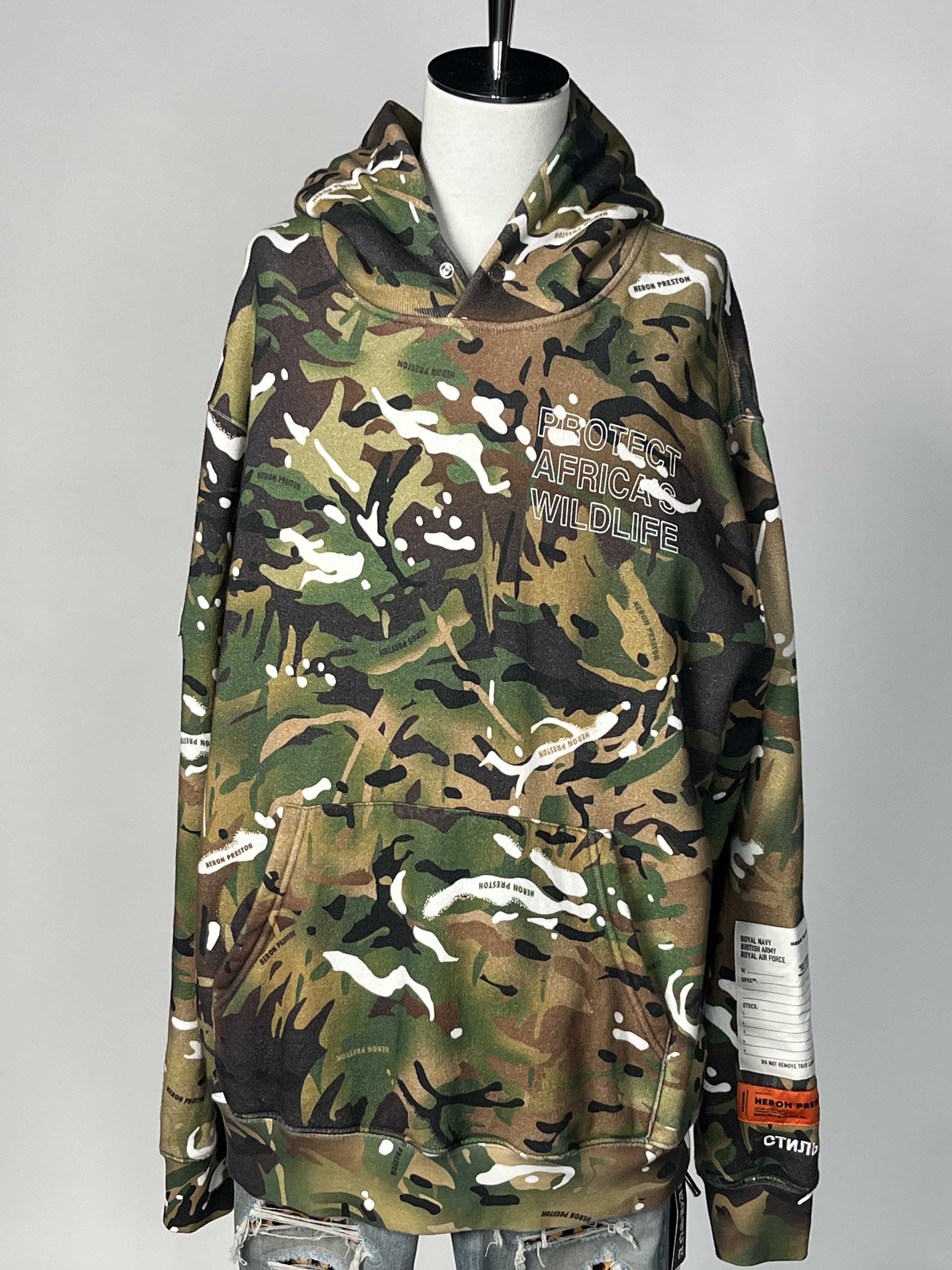 Heron preston clearance camo hoodie