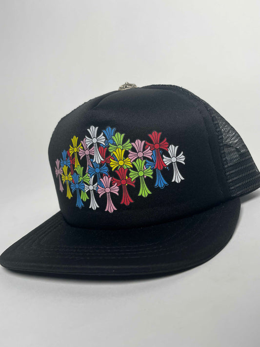 Chrome Hearts Multi-color Semetery Cross Trucker Cap