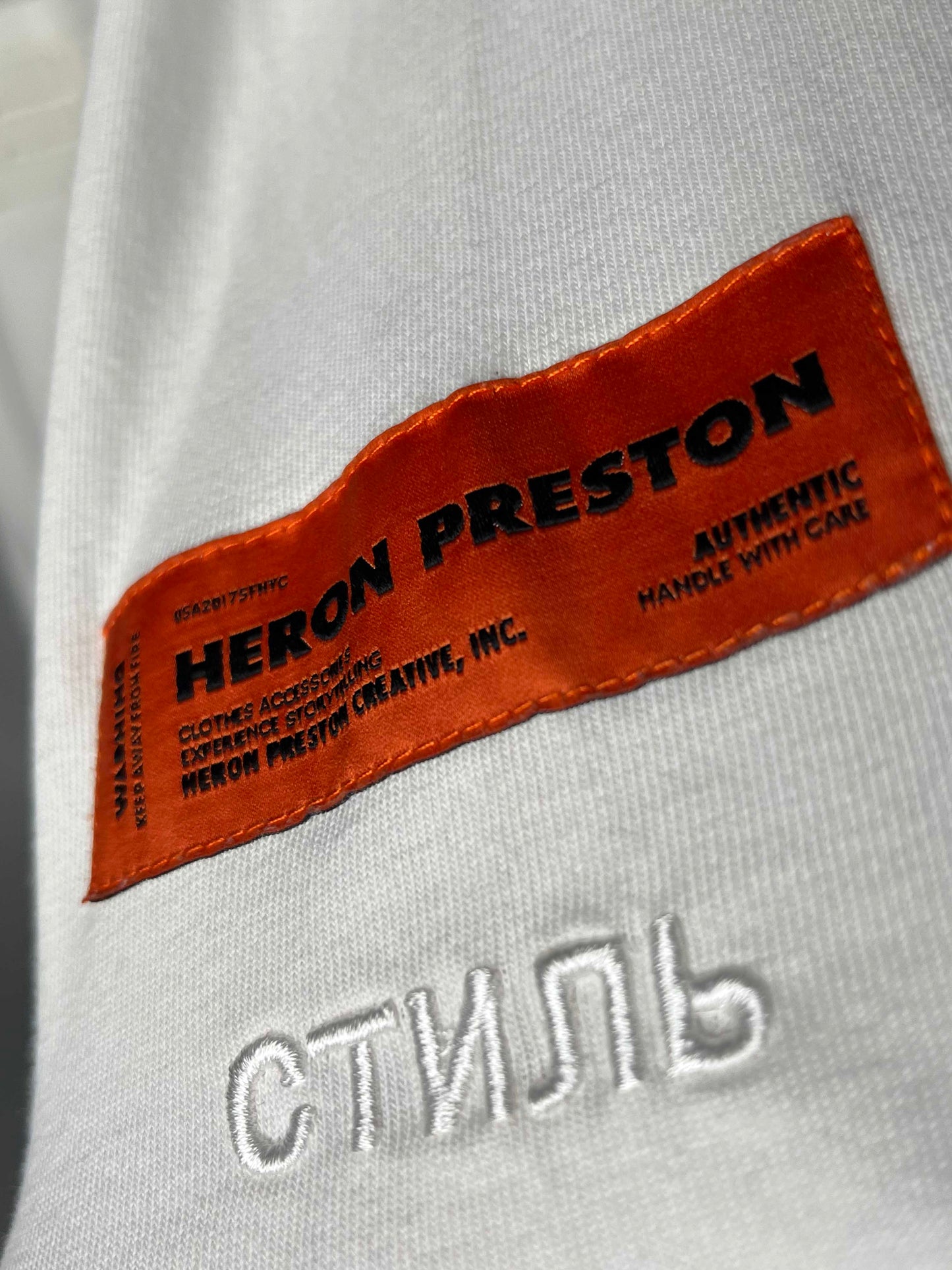 Heron Preston 20SS Birds Print L/S Tee M White